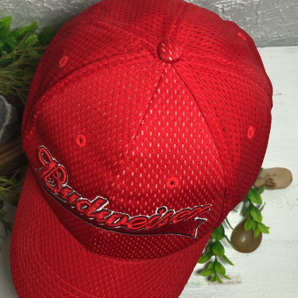Budweiser Beer Embroidered Mesh Adjustable Hat - Picture 10 of 13